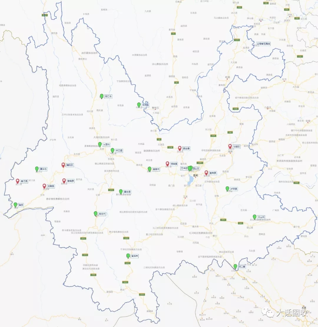 云南政信违约地图